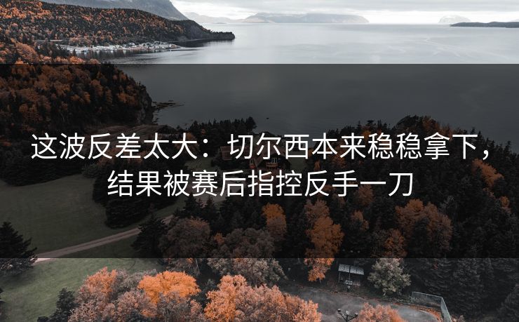 这波反差太大：切尔西本来稳稳拿下，结果被赛后指控反手一刀  第1张