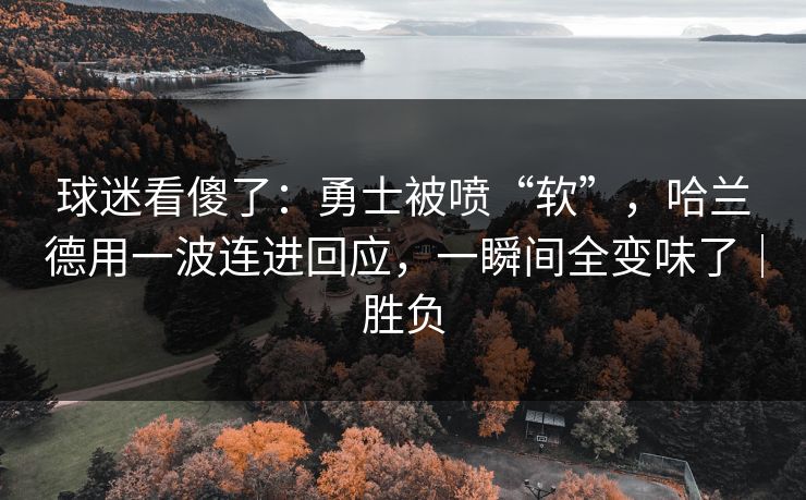 球迷看傻了：勇士被喷“软”，哈兰德用一波连进回应，一瞬间全变味了｜胜负  第1张