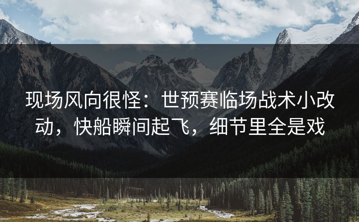 现场风向很怪：世预赛临场战术小改动，快船瞬间起飞，细节里全是戏